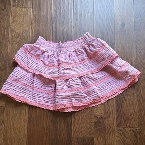 Day + Moon Pink and Purple Striped Layered Skirt
